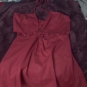 Vici Red Halter Dress